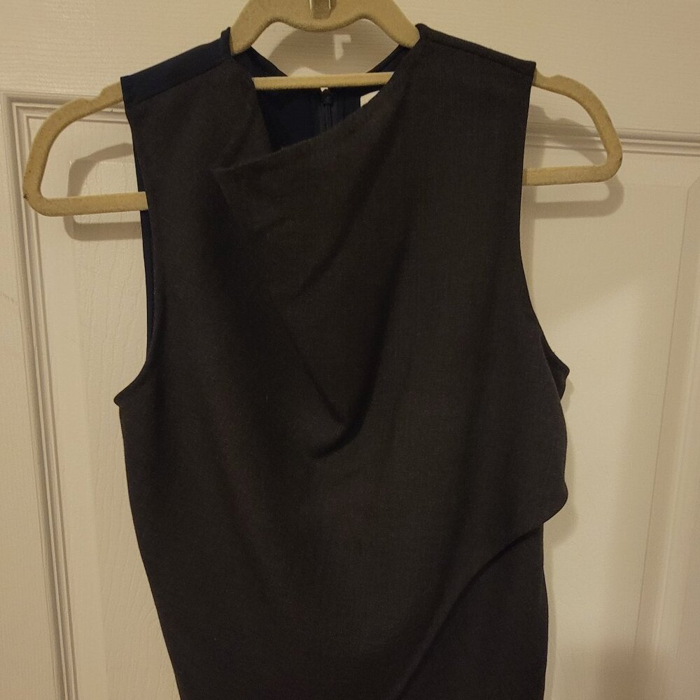 3.1 Phillip Lim Gray and Navy Sleeveless Wool Top